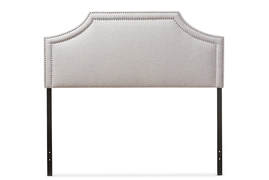 Baxton Studio Avignon Modern and Contemporary Dark Grey Fabric Upholstered Queen Size Headboard