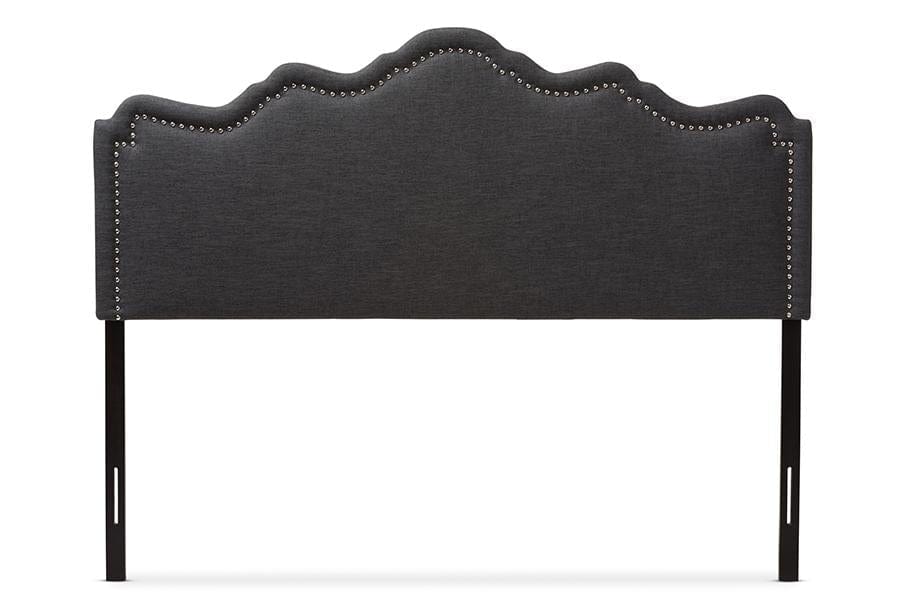 Baxton Studio Nadeen Modern and Contemporary Dark Grey Fabric Queen Size Headboard