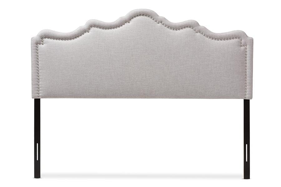 Baxton Studio Nadeen Modern and Contemporary Greyish Beige Fabric Full Size Headboard