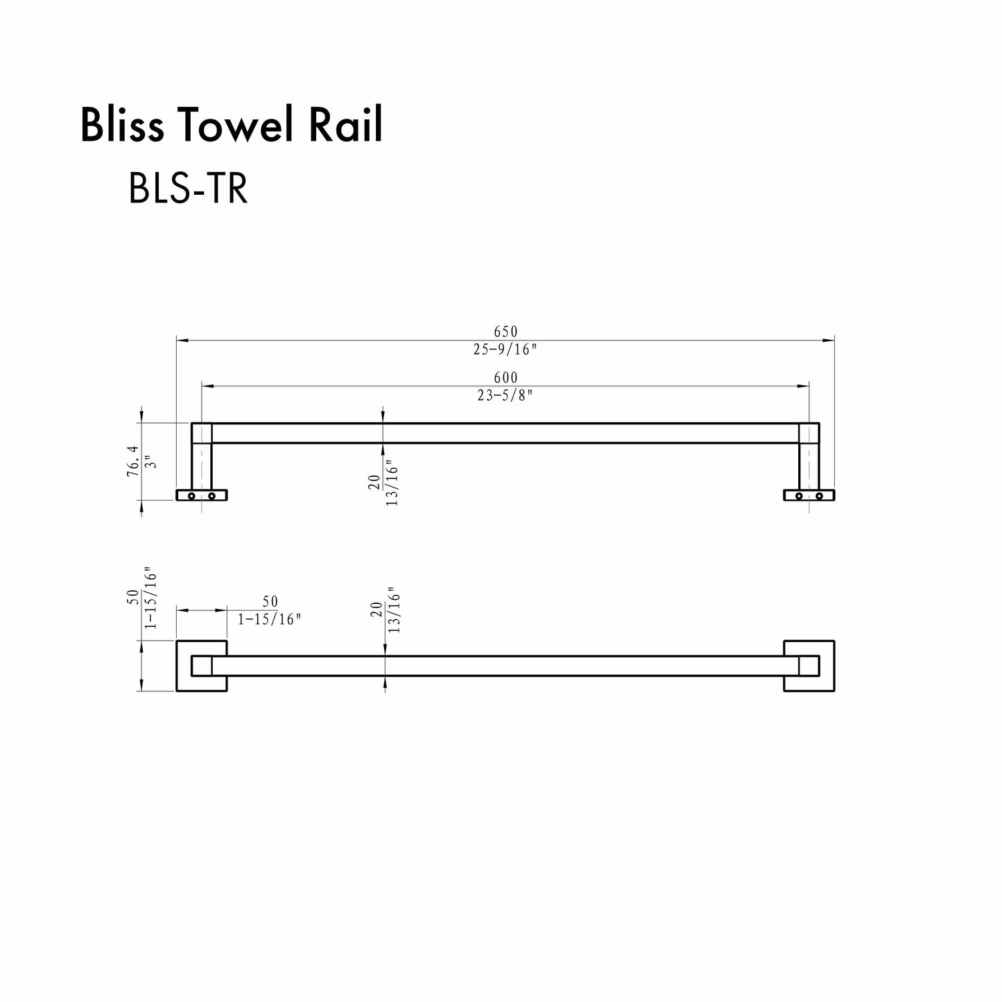 ZLINE Bliss Towel Rail With Color Options
