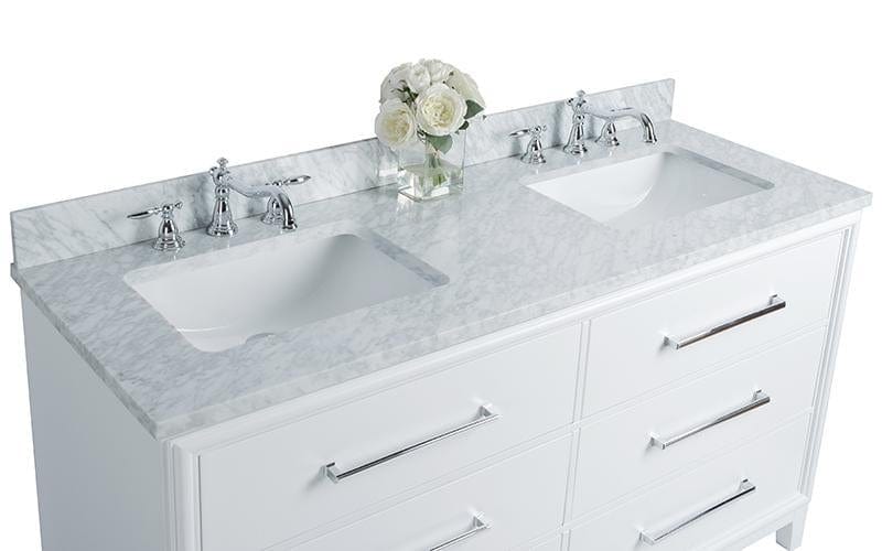 Ancerra Designs Ellie 60 in. Bath Vanity Set in White