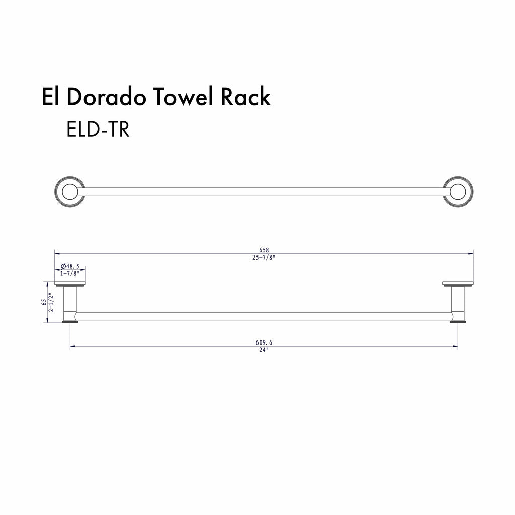 ZLINE El Dorado Towel Rail with color options (ELD-TR)
