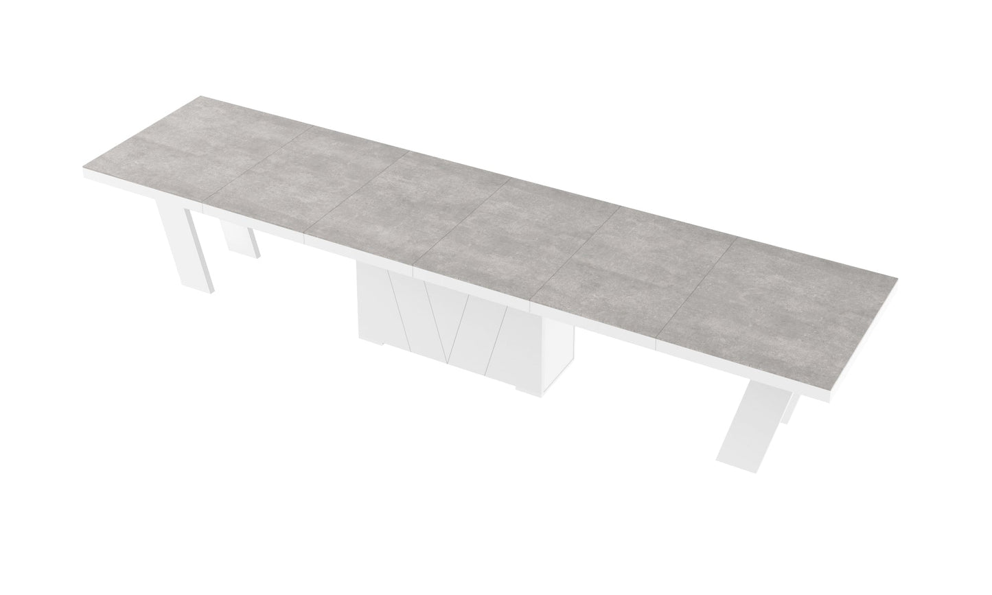 Dining Table ALETA with 4 extension leaves for up to 20 people. Dining/ Conference room table.