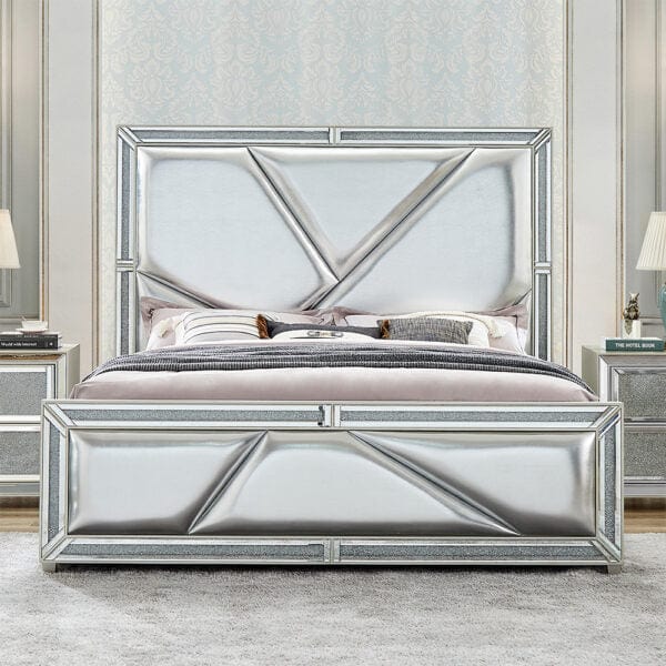HD-6045 Royal Modern Mirrored EK Bed