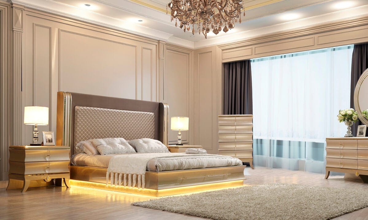 Homey Design HD-925 - Ck 5Pc Bedroom Set