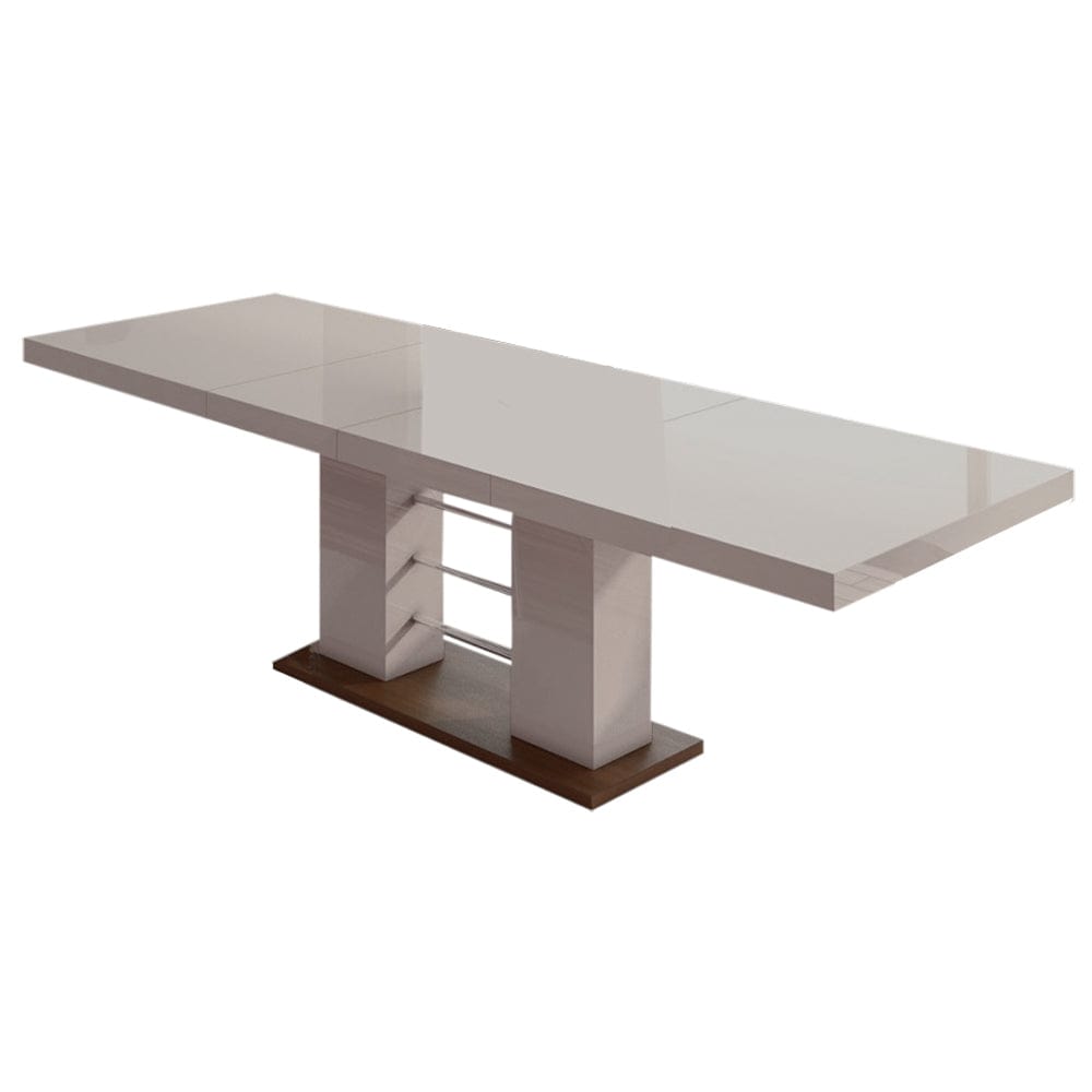 Dining Table with 2 Extension online sale Cappuccino Gloss