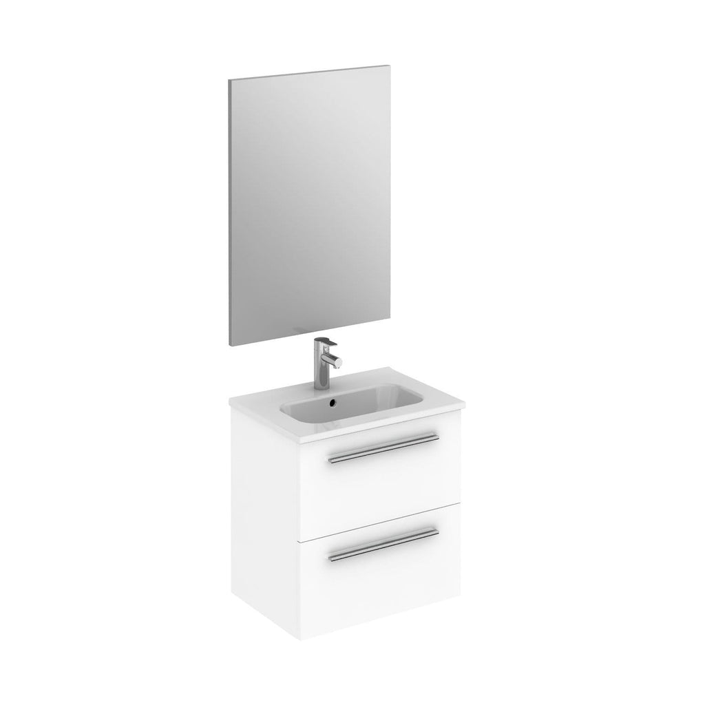 Royo Street Modern Floating Bath Vanity Set 20 inches. White with basin and mirror