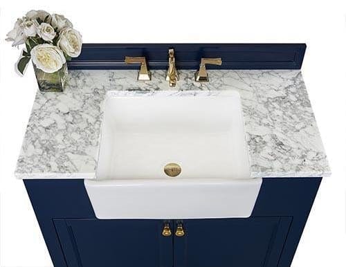 Ancerra Designs Adeline 36 in. Bath Vanity Set in Heritage Blue