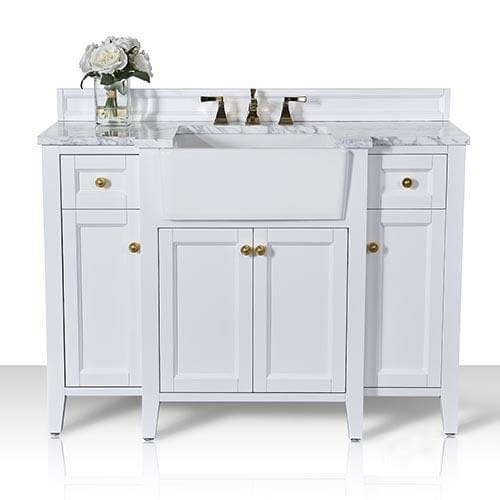 Ancerra Designs Adeline 48 in. Bath Vanity Set in White