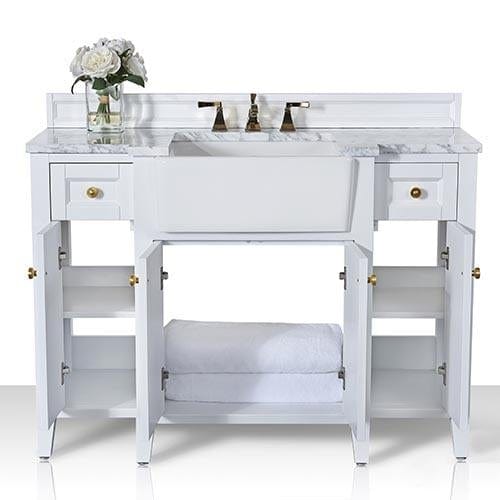 Ancerra Designs Adeline 48 in. Bath Vanity Set in White