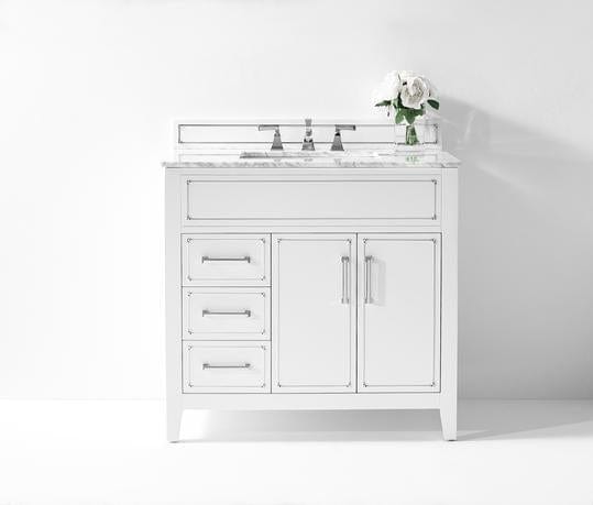 Ancerra Designs Aspen 36 in. Bath Vanity Set in White