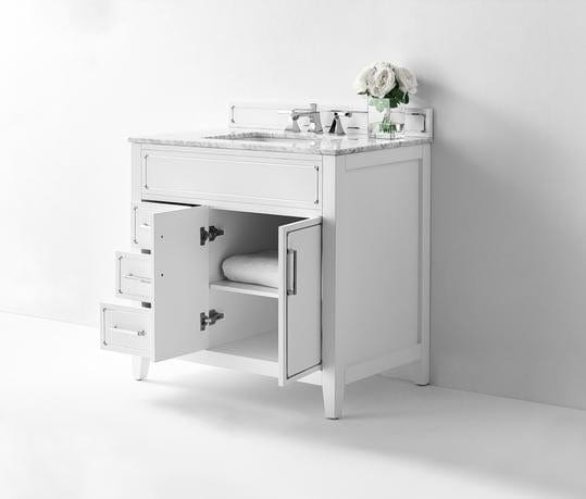 Ancerra Designs Aspen 36 in. Bath Vanity Set in White