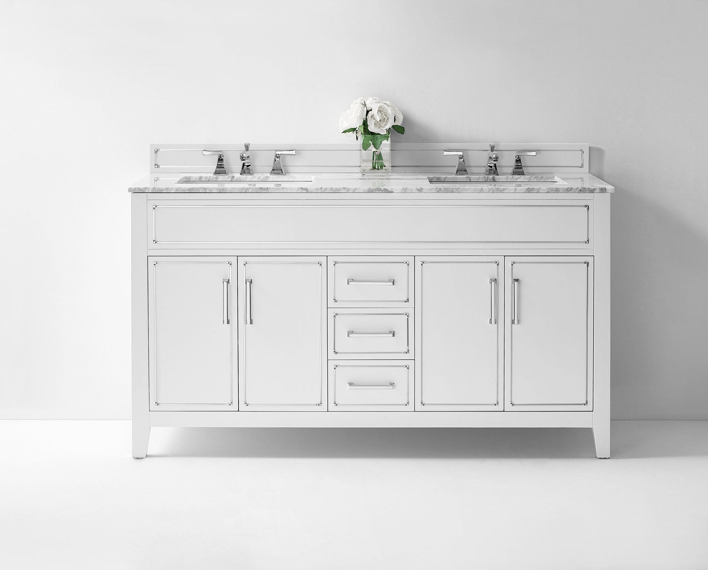 Ancerra Designs Aspen 60 in. Bath Vanity Set in White