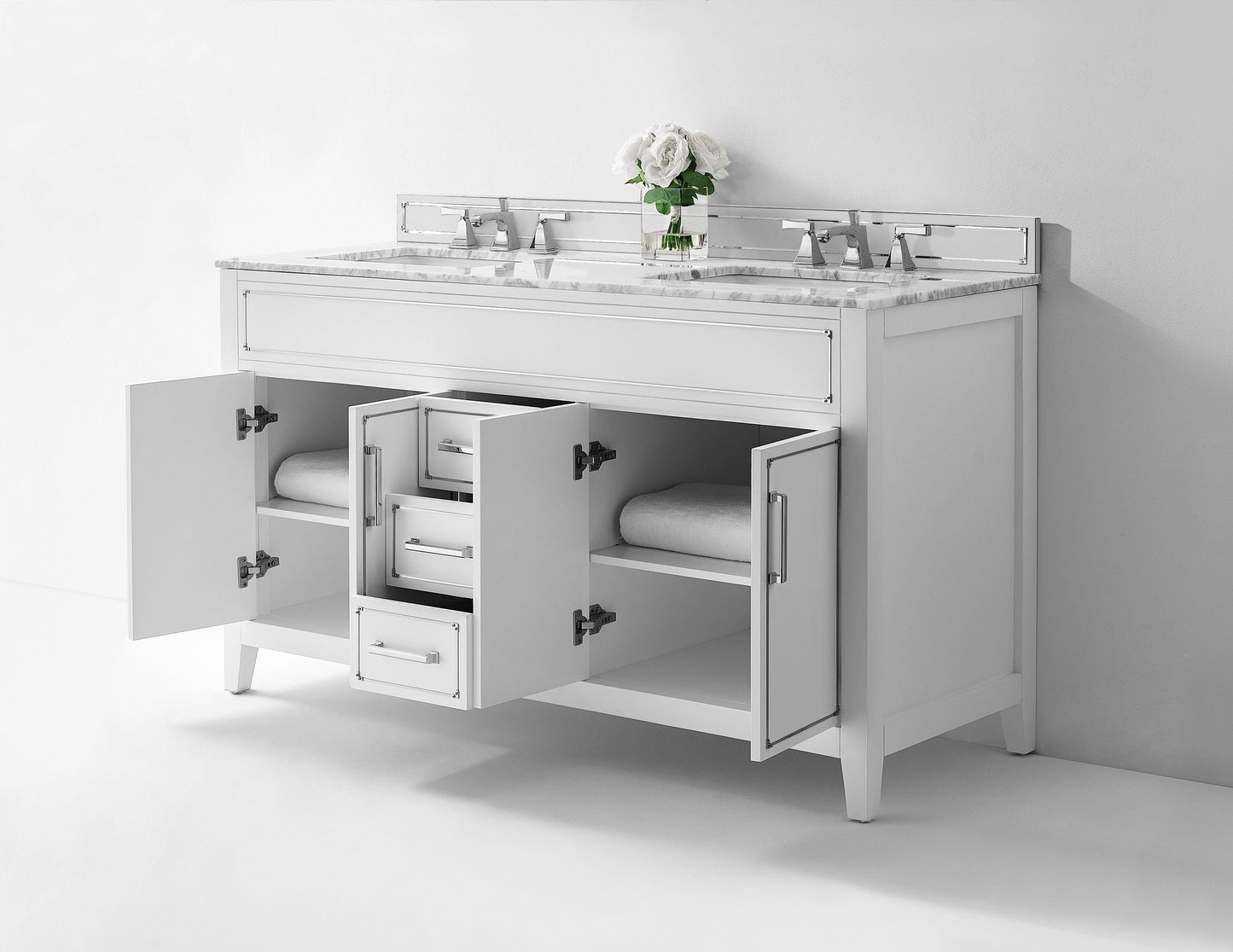 Ancerra Designs Aspen 60 in. Bath Vanity Set in White
