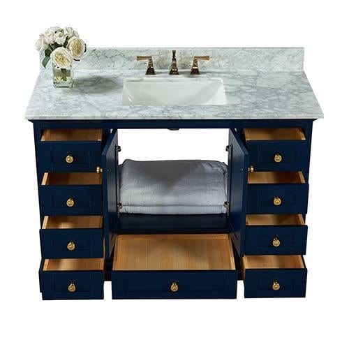 Ancerra Designs Audrey 48 in. Bath Vanity Set in Heritage Blue