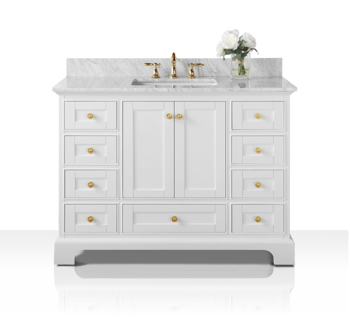 Ancerra Designs Audrey 48 in. Bath Vanity Set in White