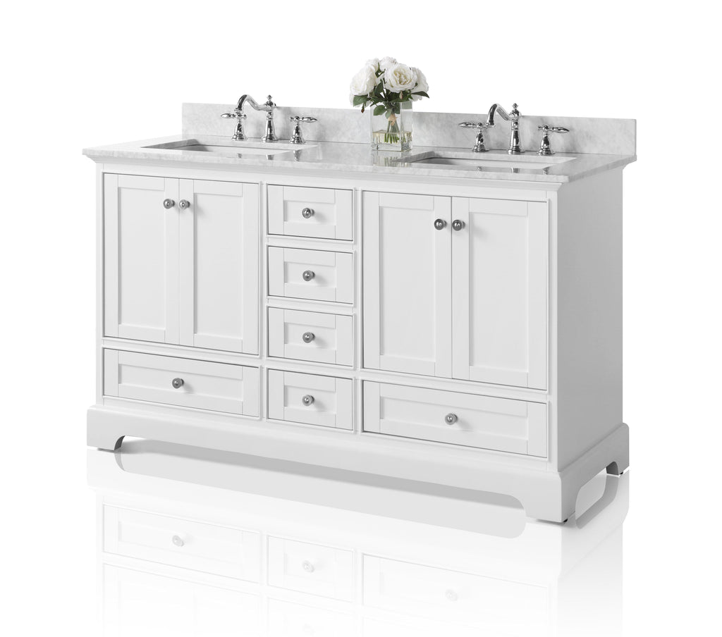 Ancerra Designs Audrey 60 in. Bath Vanity Set in White