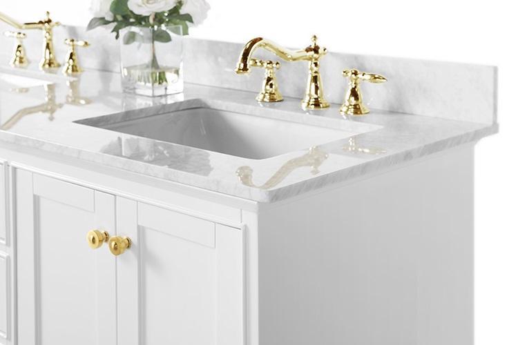 Ancerra Designs Audrey 60 in. Bath Vanity Set in White with 24 in. Mirrors