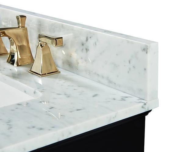 Ancerra Designs Audrey 72 in. Bath Vanity Set in Onyx Black with 24 in. Mirrors