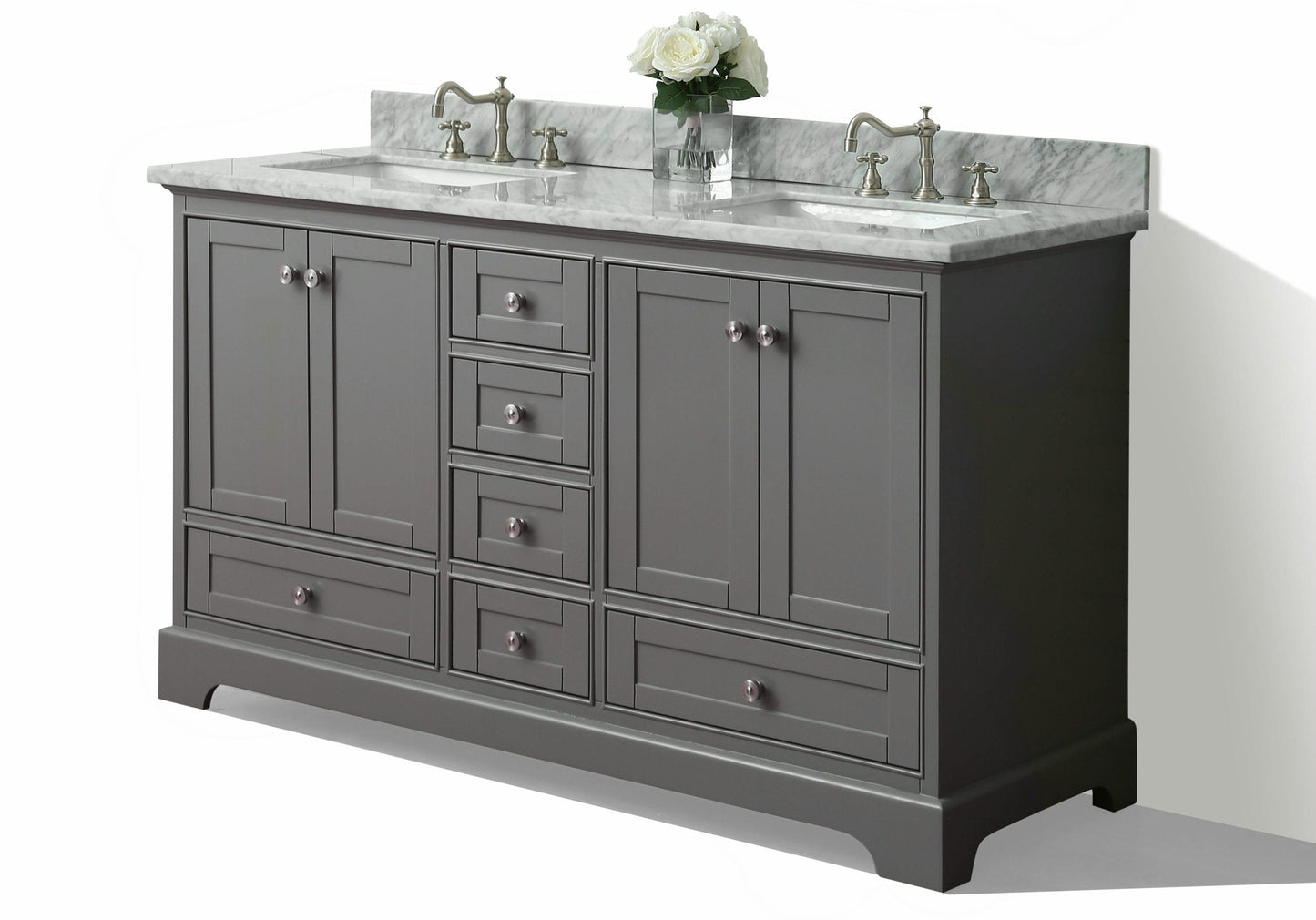 Ancerra Designs Audrey 72 in. Bath Vanity Set in Sapphire Gray