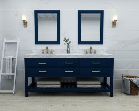 Ancerra Designs Elizabeth 72 in. Bath Vanity Set in Heritage Blue