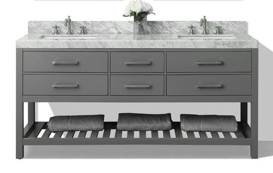 Ancerra Designs Elizabeth 72 in. Bath Vanity Set in Sapphire Gray