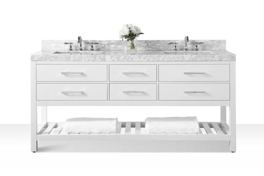 Ancerra Designs Elizabeth 72 in. Bath Vanity Set in White