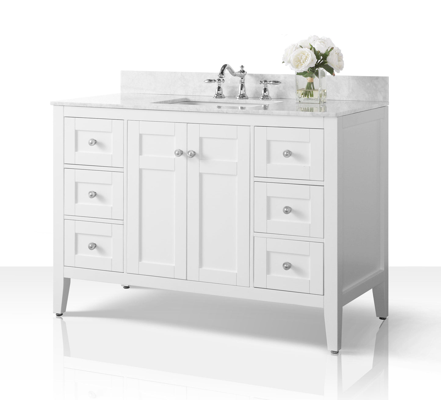 Ancerra Designs Maili 48 in. Bath Vanity Set in White