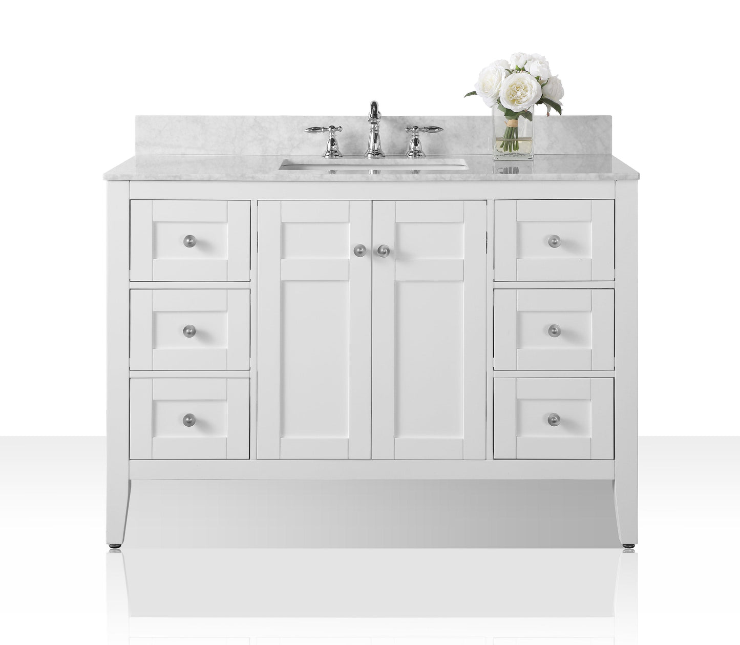 Ancerra Designs Maili 48 in. Bath Vanity Set in White