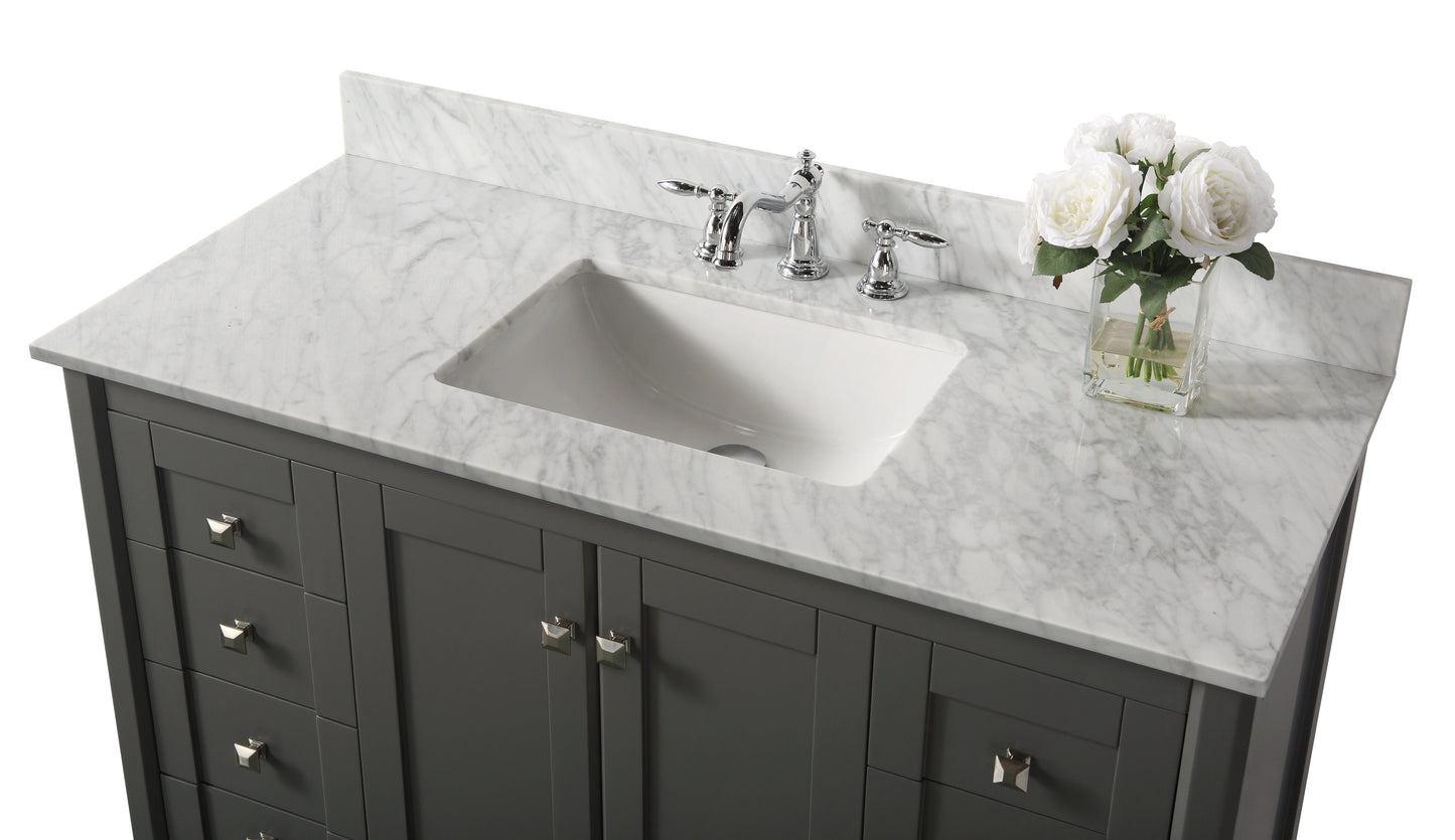 Ancerra Designs Shelton 48 in. Bath Vanity Set in Sapphire Gray