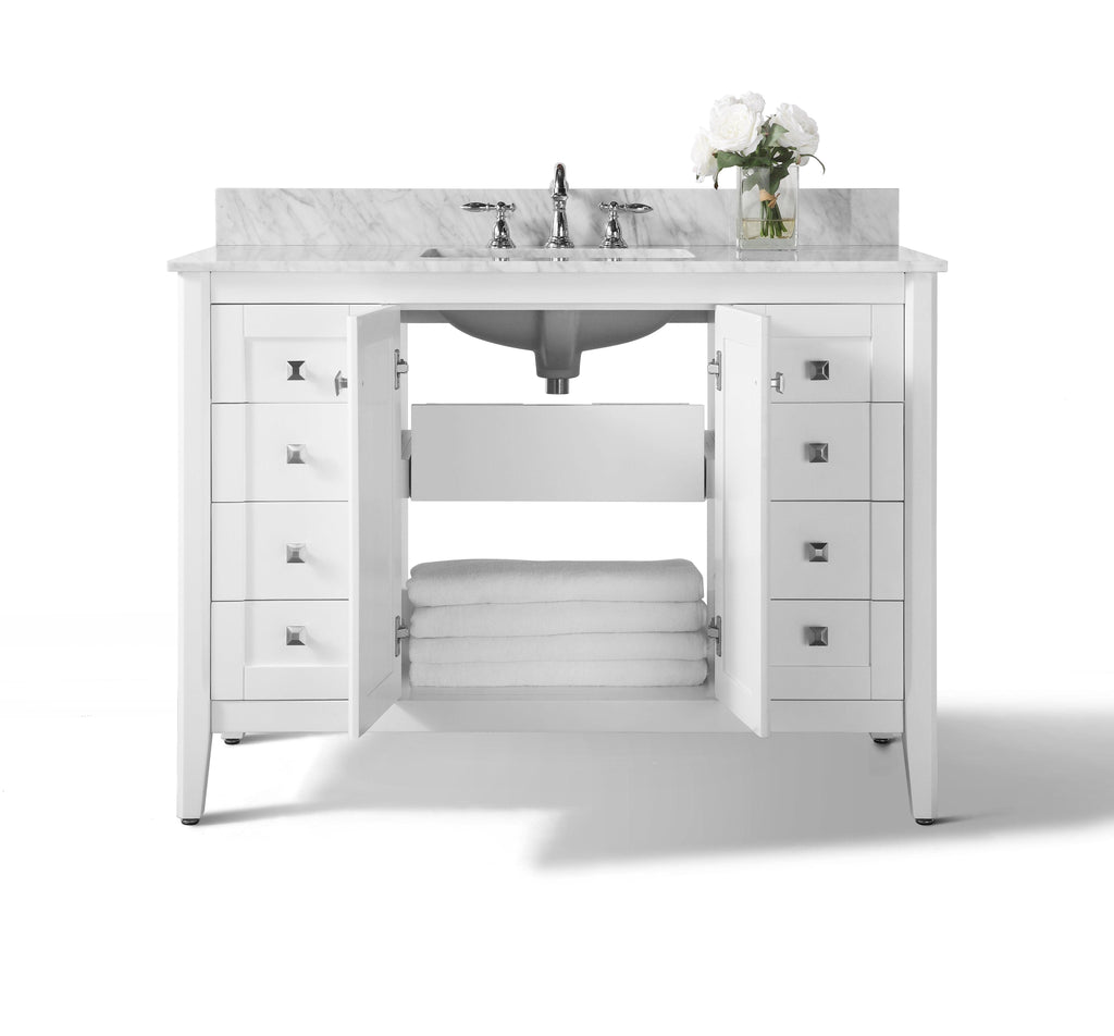 Ancerra Designs Shelton 48 in. Bath Vanity Set in White