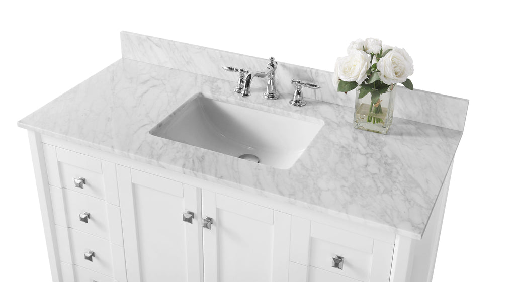 Ancerra Designs Shelton 48 in. Bath Vanity Set in White