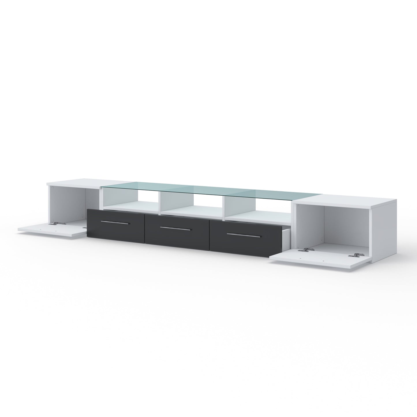 Modern TV stand CAMA 98"long with LED, SALE
