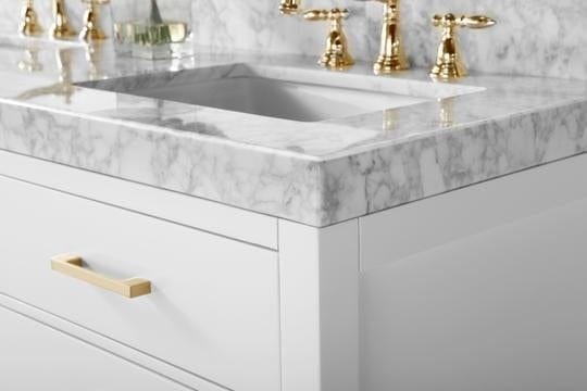 Ancerra Designs Elizabeth 60 in. Bath Vanity Set in White with 24 in. Mirrors