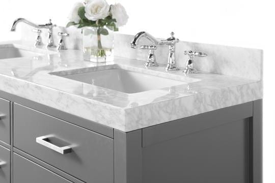 Ancerra Designs Elizabeth 72 in. Bath Vanity Set in Sapphire Gray with 24 in. Mirror