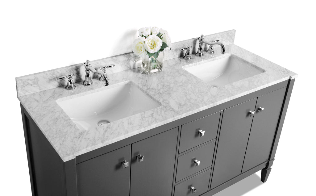 Ancerra Designs Kayleigh 60 in. Bath Vanity Set in Sapphire Gray