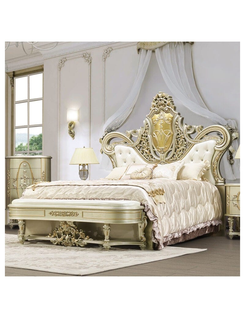 HD 958 Homey Design Bed Victorian Style