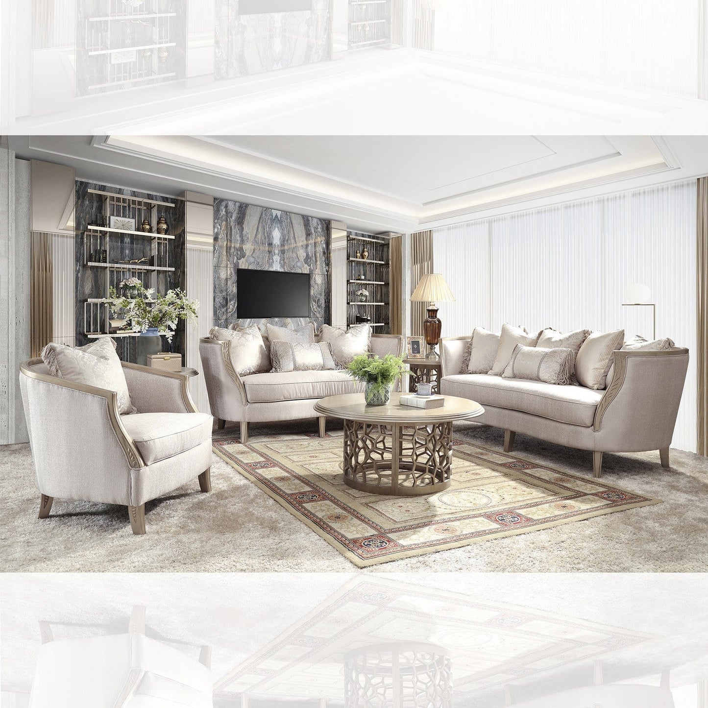 Homey Design 3Pc Sofa Set HD-8911-SSET3