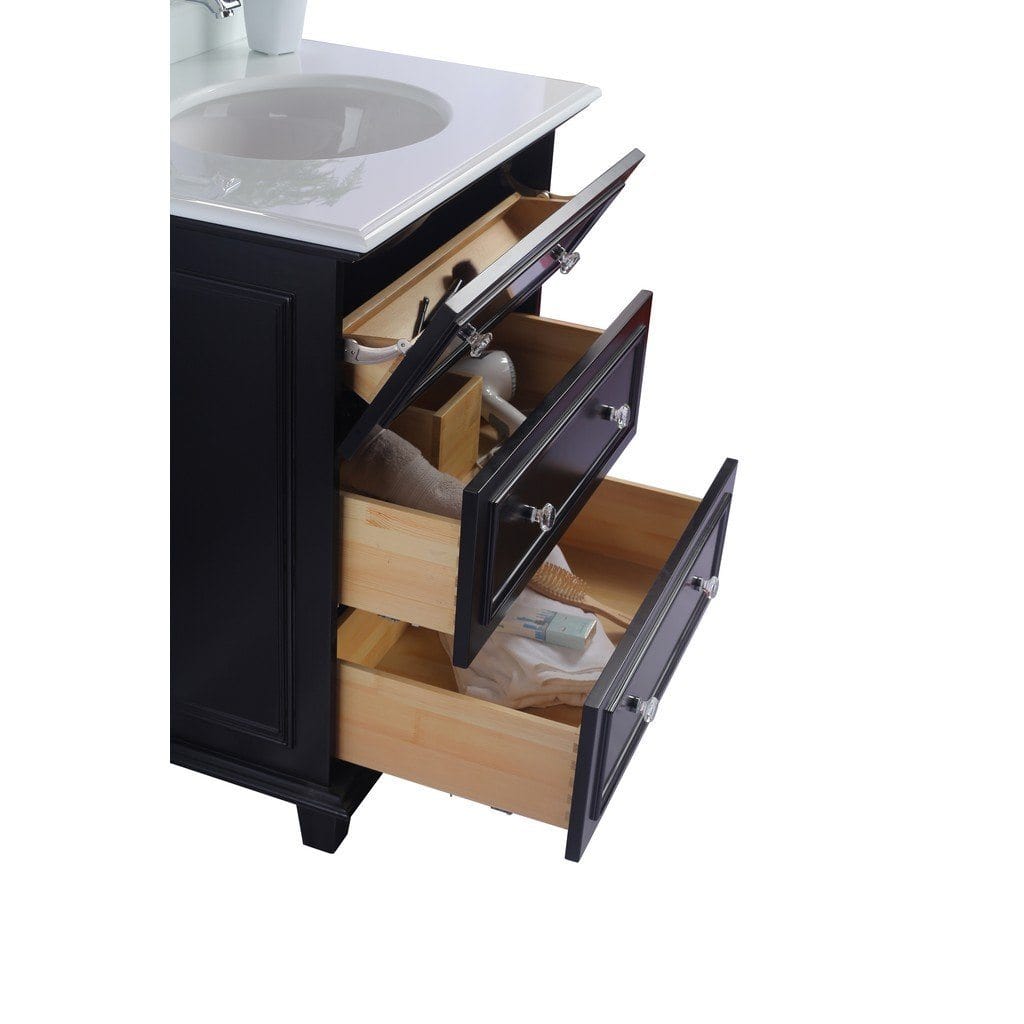 Laviva Luna 30" Cabinet with Black Wood Counter