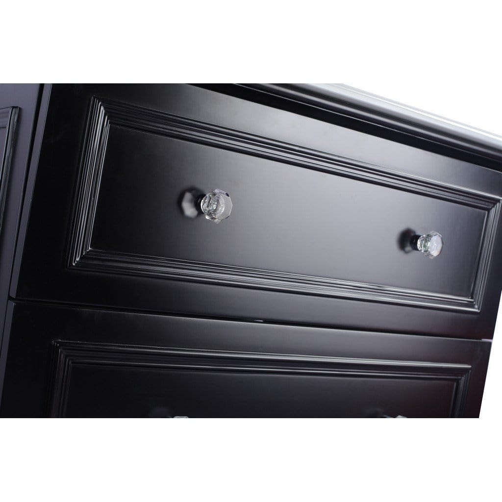 Laviva Luna 30" Cabinet with Matte Black VIVA Stone Solid Surface Countertop