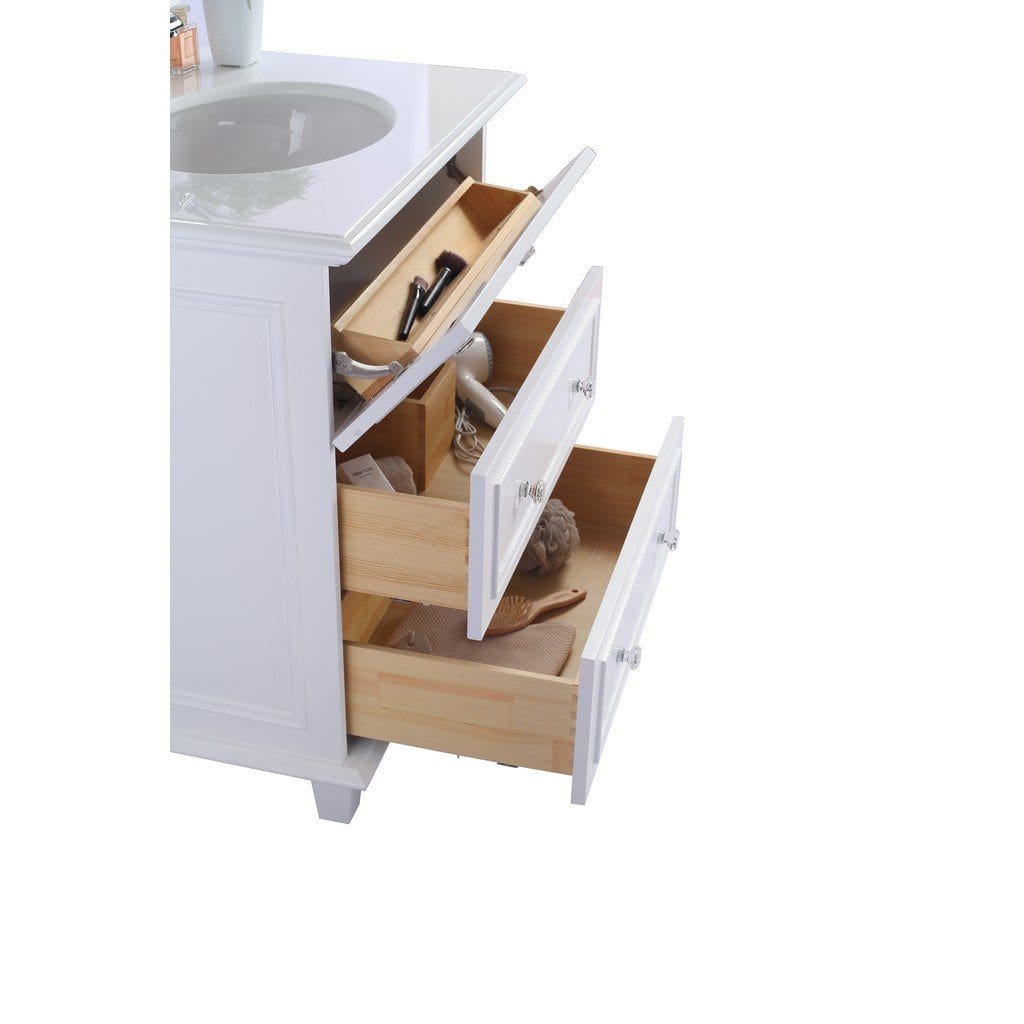 Laviva Luna 30" Cabinet with White Carrara Counter