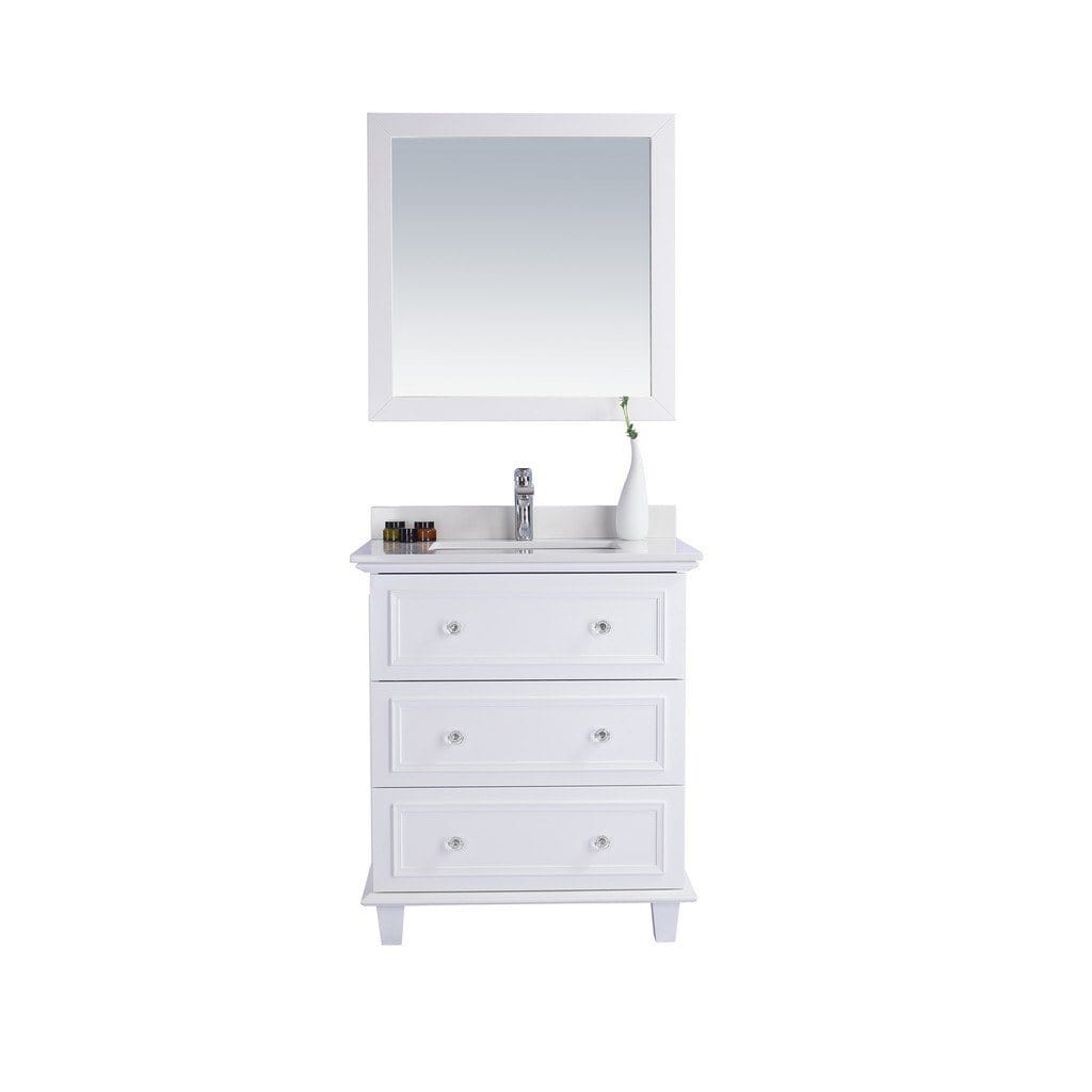 Laviva Luna 30" Cabinet with White Quartz Counter