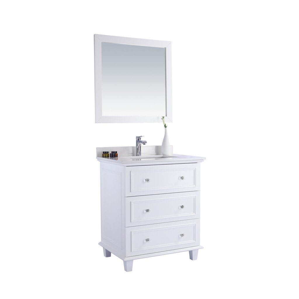 Laviva Luna 30" Cabinet with White Quartz Counter
