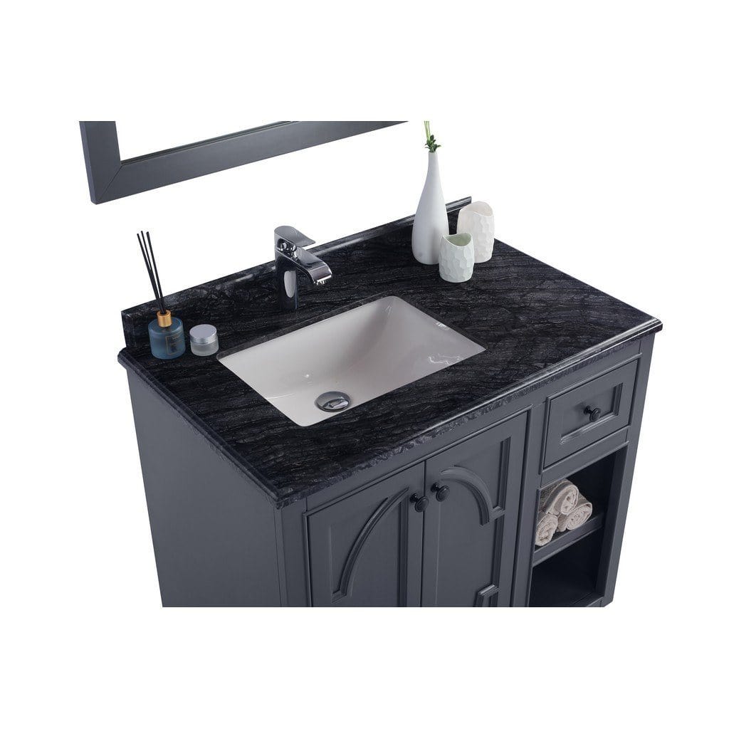 Laviva Odyssey 36" Cabinet with Black Wood Counter