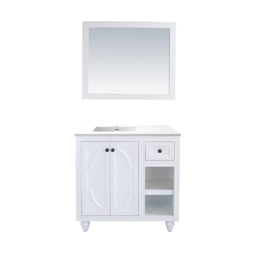 Laviva Odyssey 36" Cabinet with Matte White VIVA Stone Solid Surface Countertop
