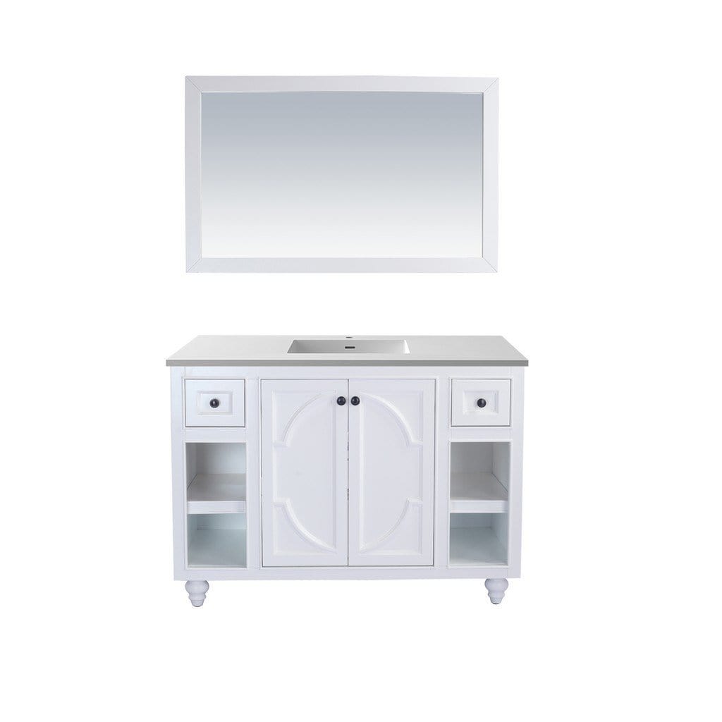Laviva Odyssey 48" Cabinet with Matte White VIVA Stone Solid Surface Countertop