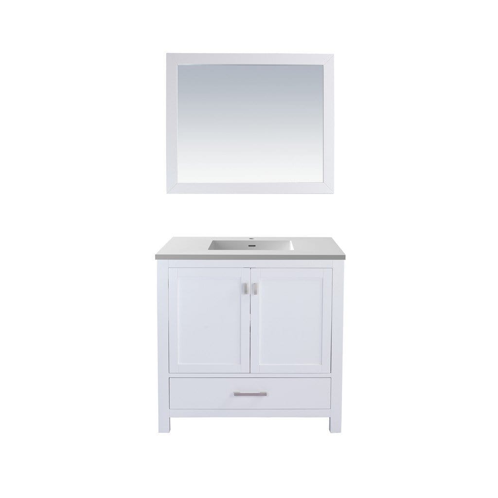 Laviva Wilson 36" Cabinet with Matte White VIVA Stone Solid Surface Countertop