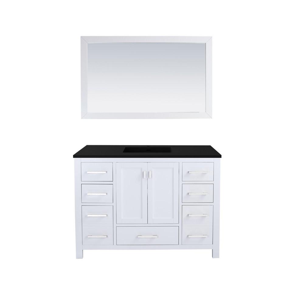 Laviva Wilson 48" Cabinet with Matte Black VIVA Stone Solid Surface Countertop