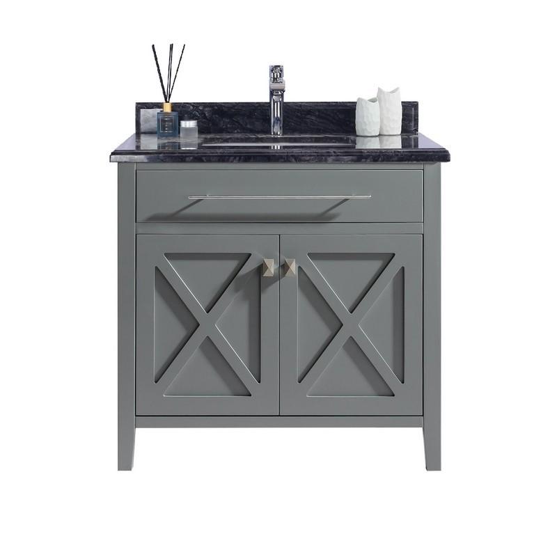 Laviva Wimbledon 24" Cabinet with Black Wood Counter