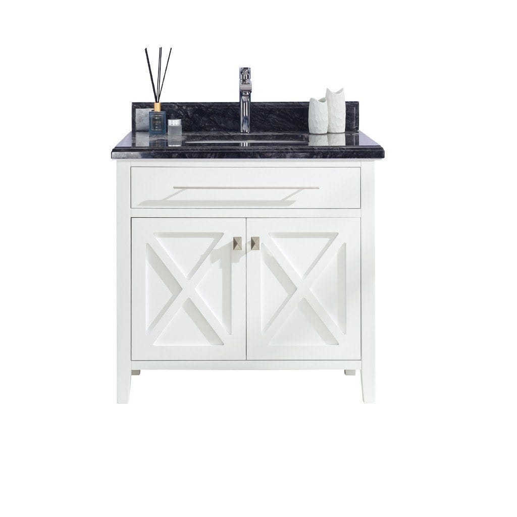 Laviva Wimbledon 36" Cabinet with Black Wood Counter